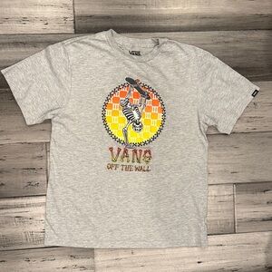 Vans Gray T-Shirt with Skater Graphic